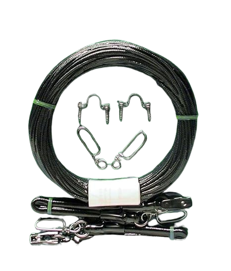 Malin Outrigger Rigging Kit No Release Clips, Black Mono & Cords