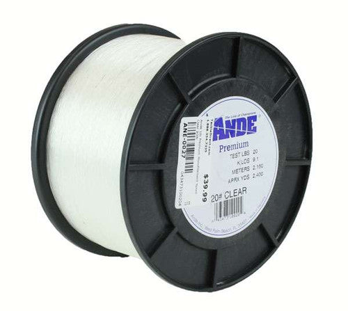 Ande A1-20C Premium Mono Line 1lb Spool 20lb 2400yd Clear