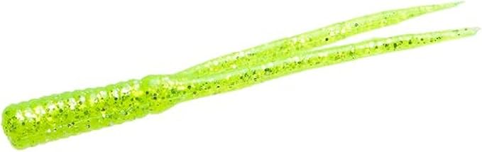 Zoom 008047 Split Tail Trailer , 4" 20Pk, Chartreuse Glitter