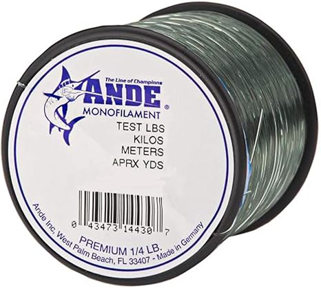 Ande A14-40G Premium Mono Line 1/4lb Spool 40lb 350yd Green