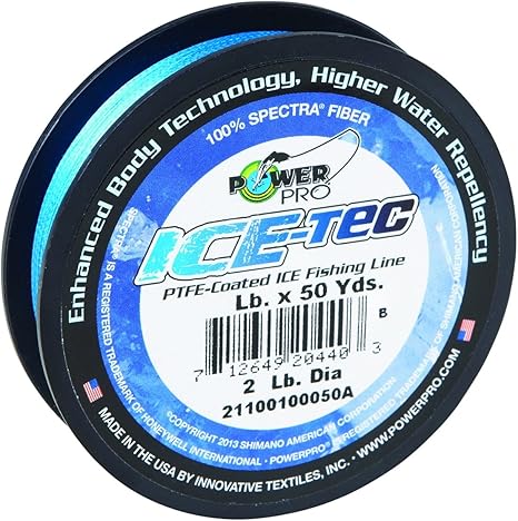 Power Pro Ice-Tec Coated Ice Fishing Line 15lb 50 Yd Blue
