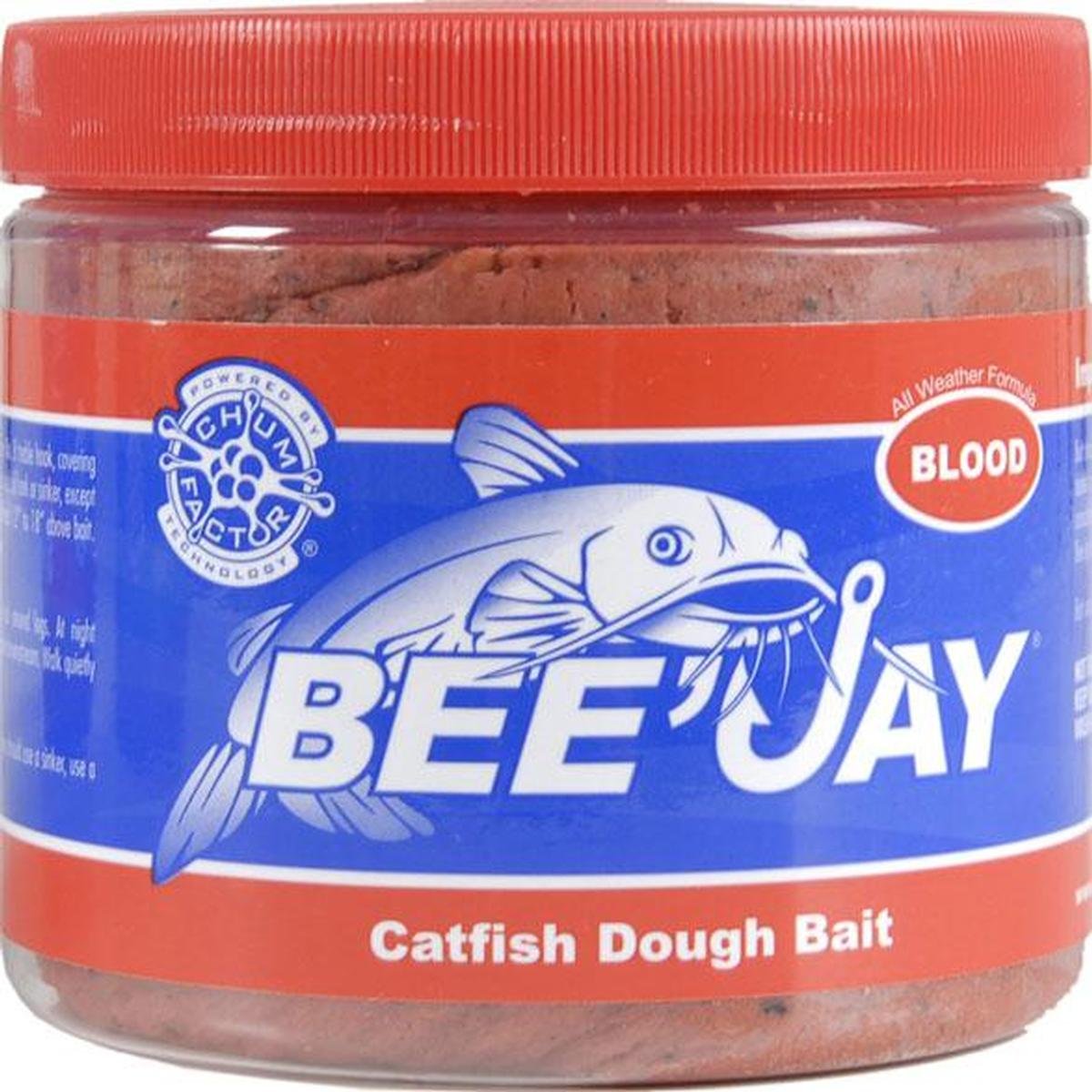Bee-Jay Blood Catfish Dough Bait, 14oz jar