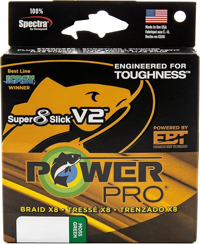 Power Pro Super Slick V2 8lb 3000yd Moss Green
