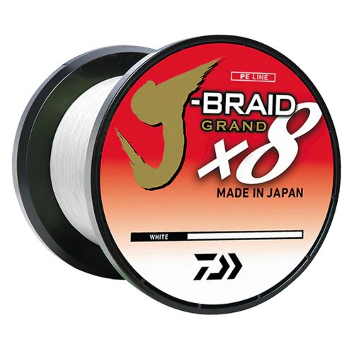 Daiwa J-Braid x8 Grand 8 Strand Braided Line 80lb 3000yd White