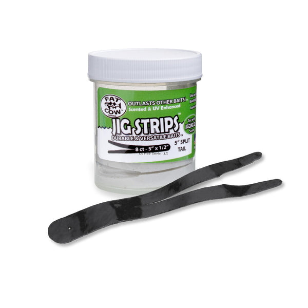 Fat Cow Fishing Jig Strips - Split Tail, 5" X 1/2"