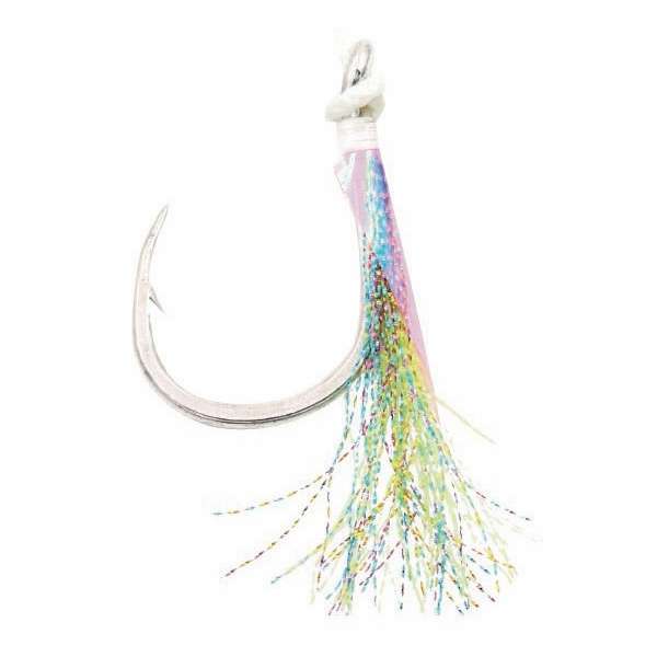 Mustad Heavy Duty Assist Rig, White w/ White Flash &