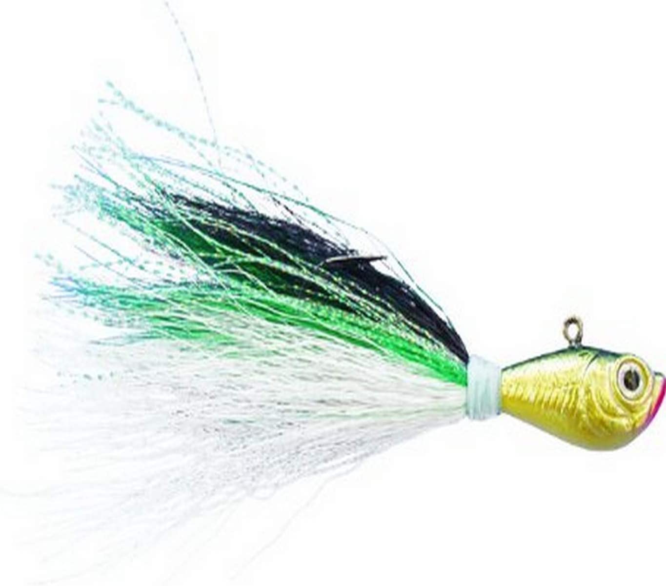 Spro Prime Bucktail Jigs Fluke (1/4oz - 8oz, Chart/Pink/Green/White)