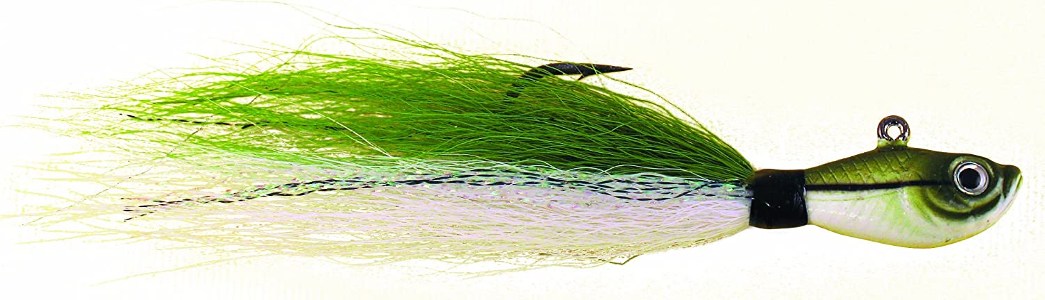 Spro Prime Bucktail Jigs Fluke (1/4oz - 8oz, Chart/Pink/Green/White)