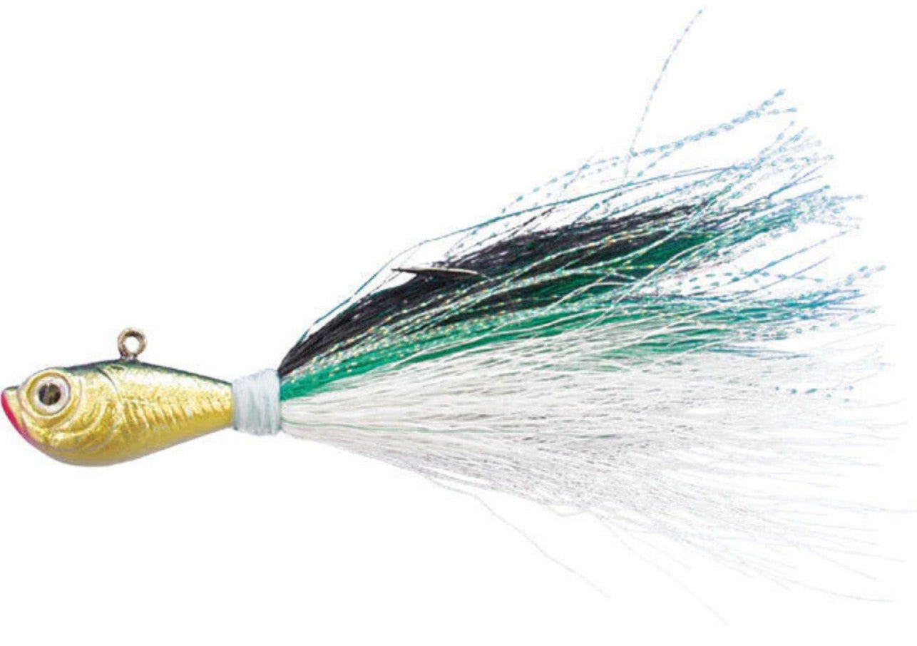 Spro Prime Bucktail Jigs Fluke (1/4oz - 8oz, Chart/Pink/Green/White)