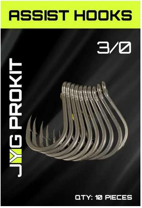 Jyg Pro Assist Hooks 3/0 10Pcs