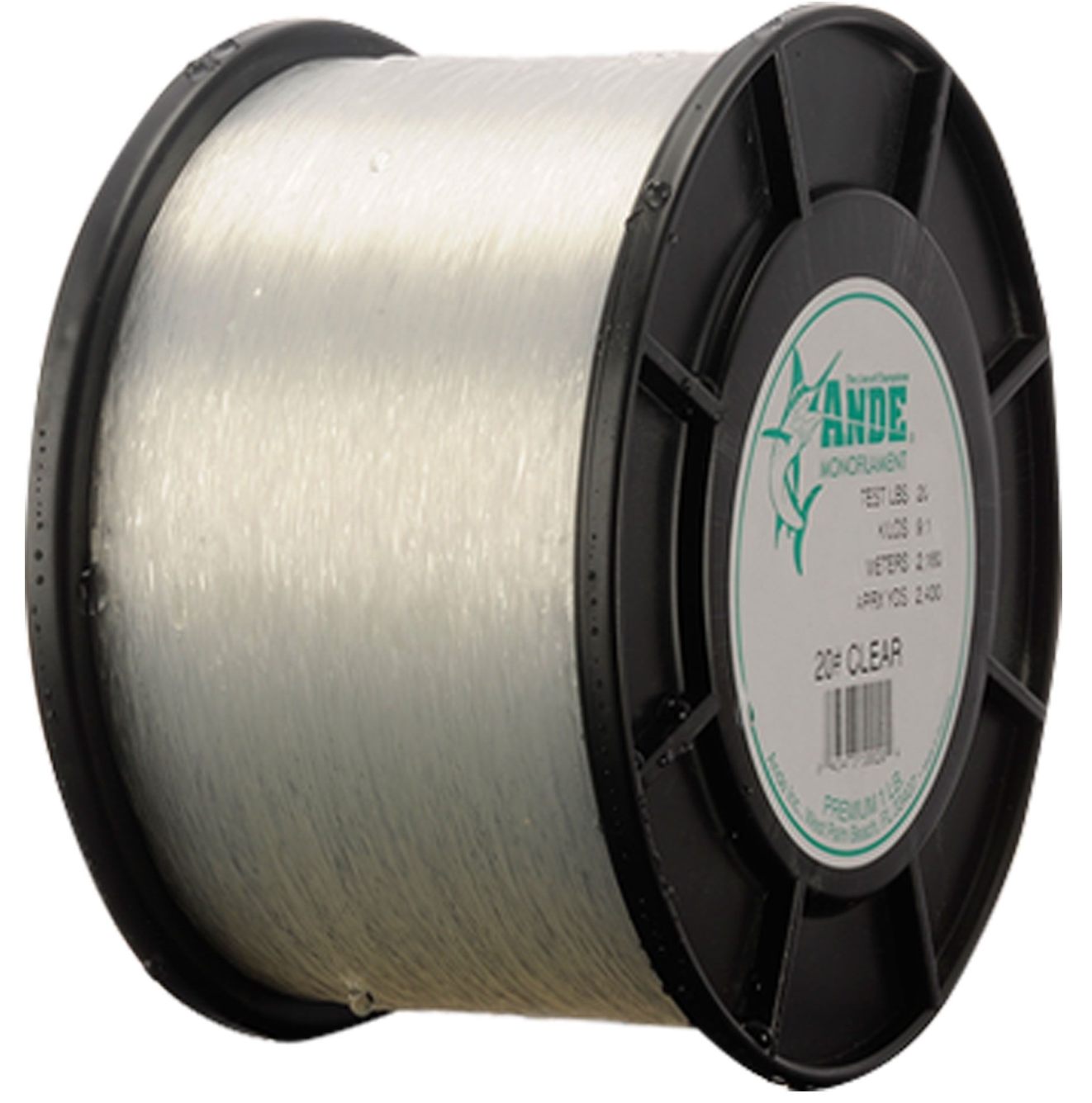 Ande Premium Mono Line 1lb Spool 30lb 1600yd Clear