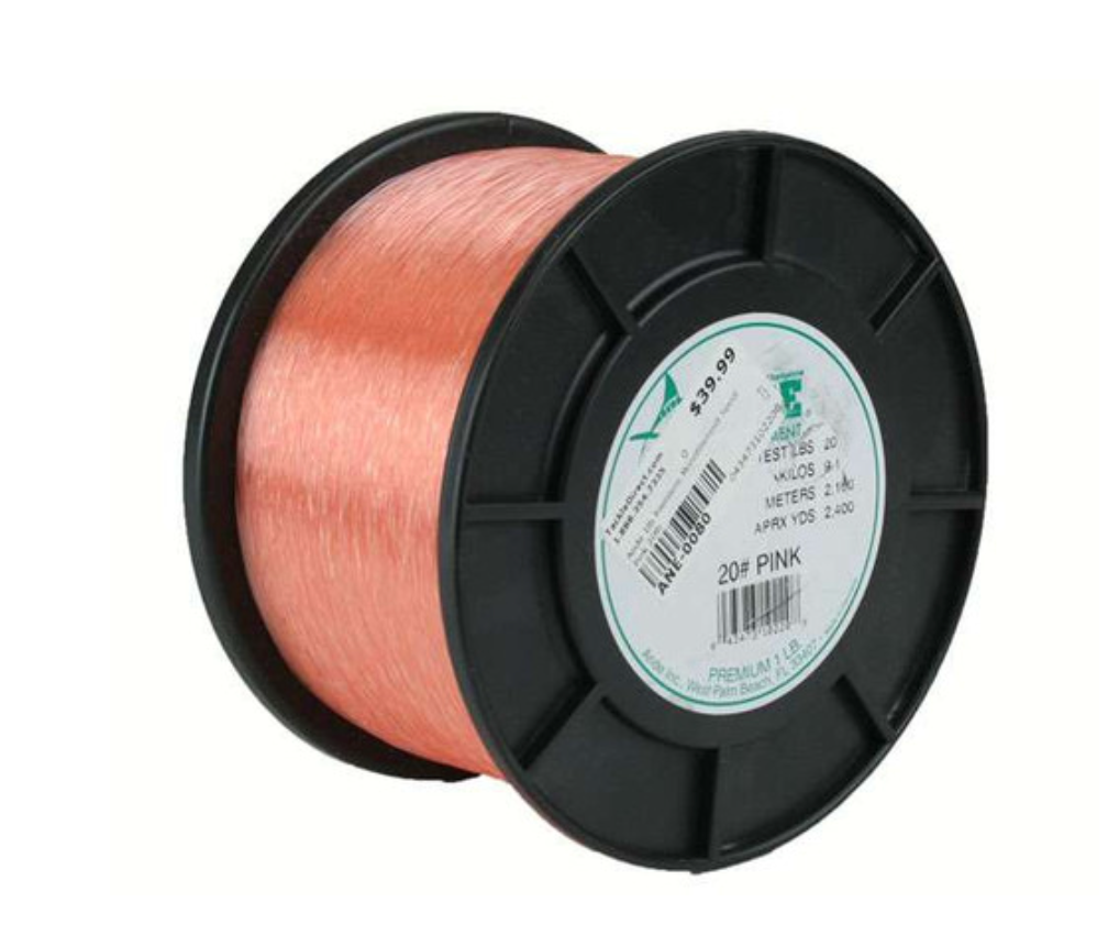 Ande Premium Mono Line 1lb Spool 20lb 2400yd Pink