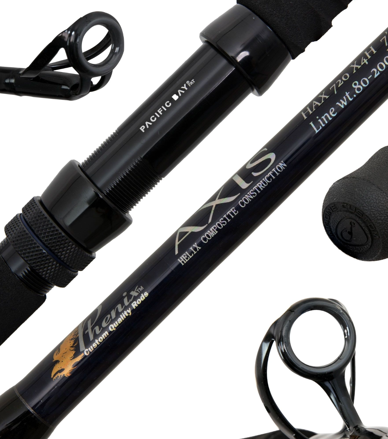 Phenix HAX-720H Axis, Casting Rod 7'2", 25-60#, Mod-Fast, 1pcs