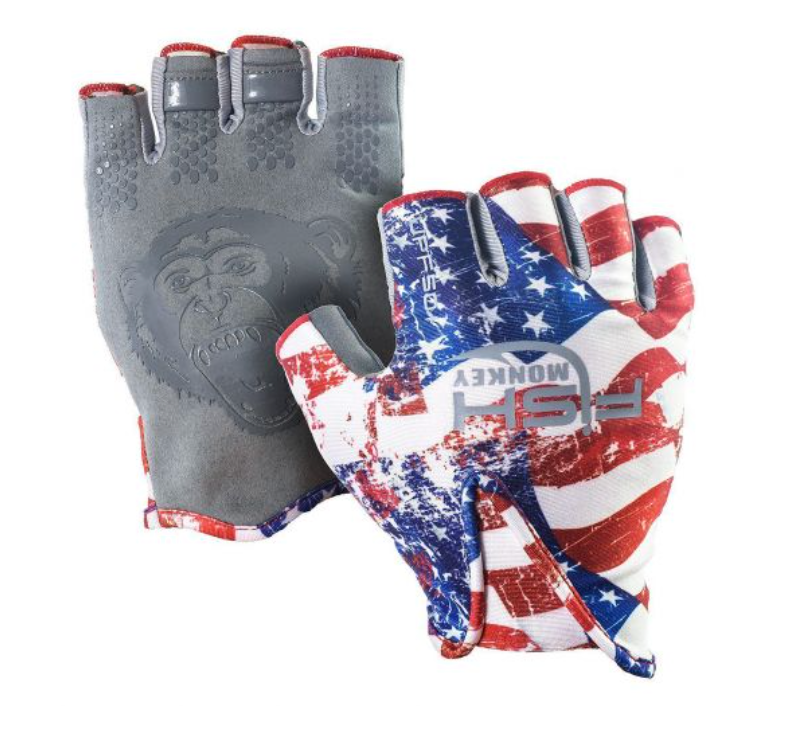 Fish Monkey Stubby Guide Gloves, Americana