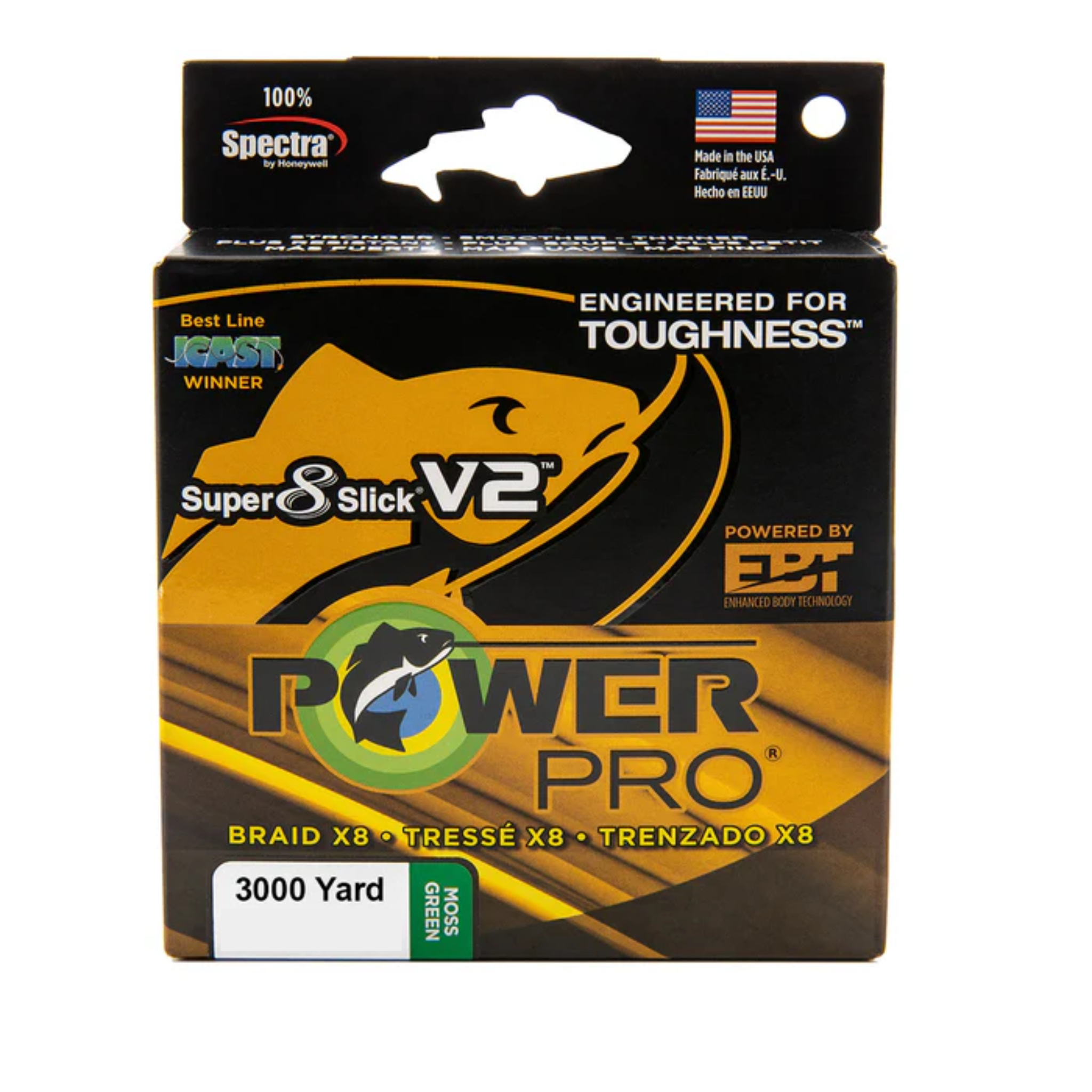 Power Pro Super Slick V2 30lb 3000yd Moss Green