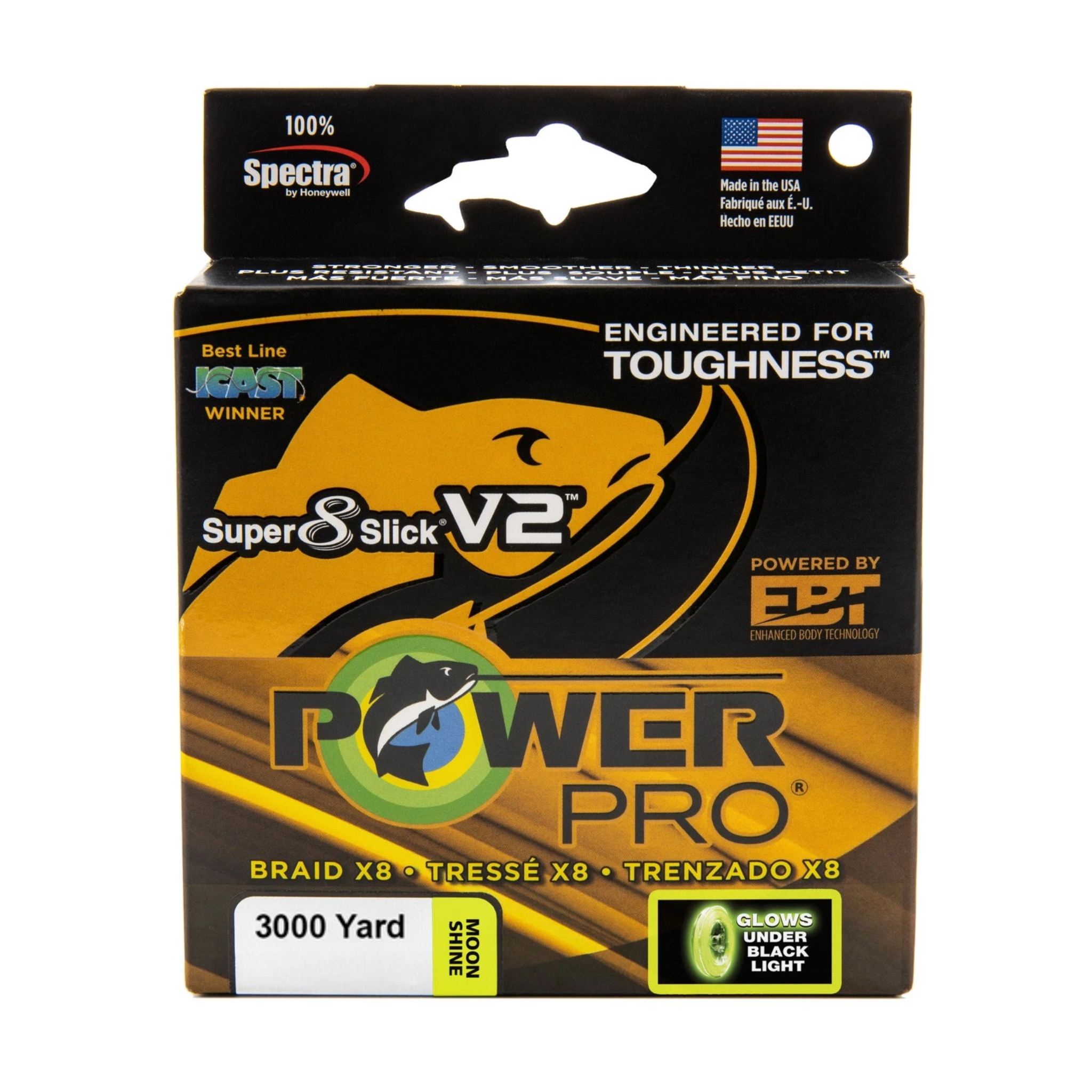Power Pro SSV2 80 LB X 3000 YD Moon Shine Braid