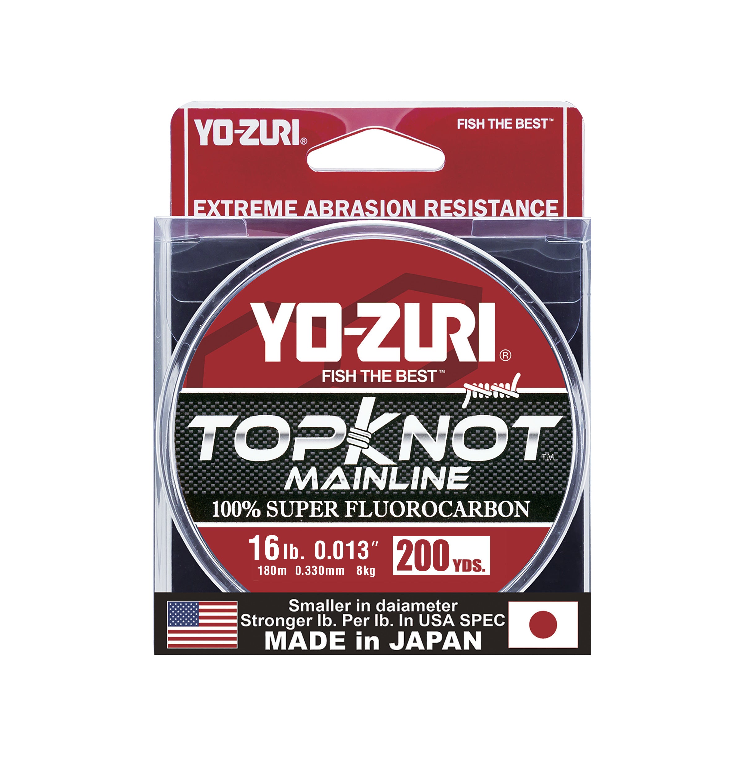 Yo-Zuri Topknot Fluorocarbon Line 16lb 200yd Clear