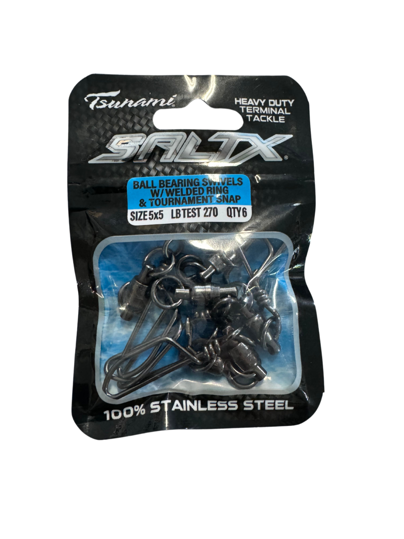 Tsunami Ball Bearing Swivels W/ Welded Ring & Tournament Snap